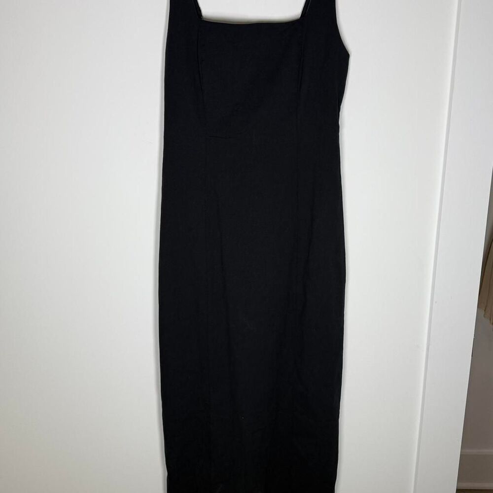 Nwt Abercrombie & Fitch Black midi dress with zipper detail Size S